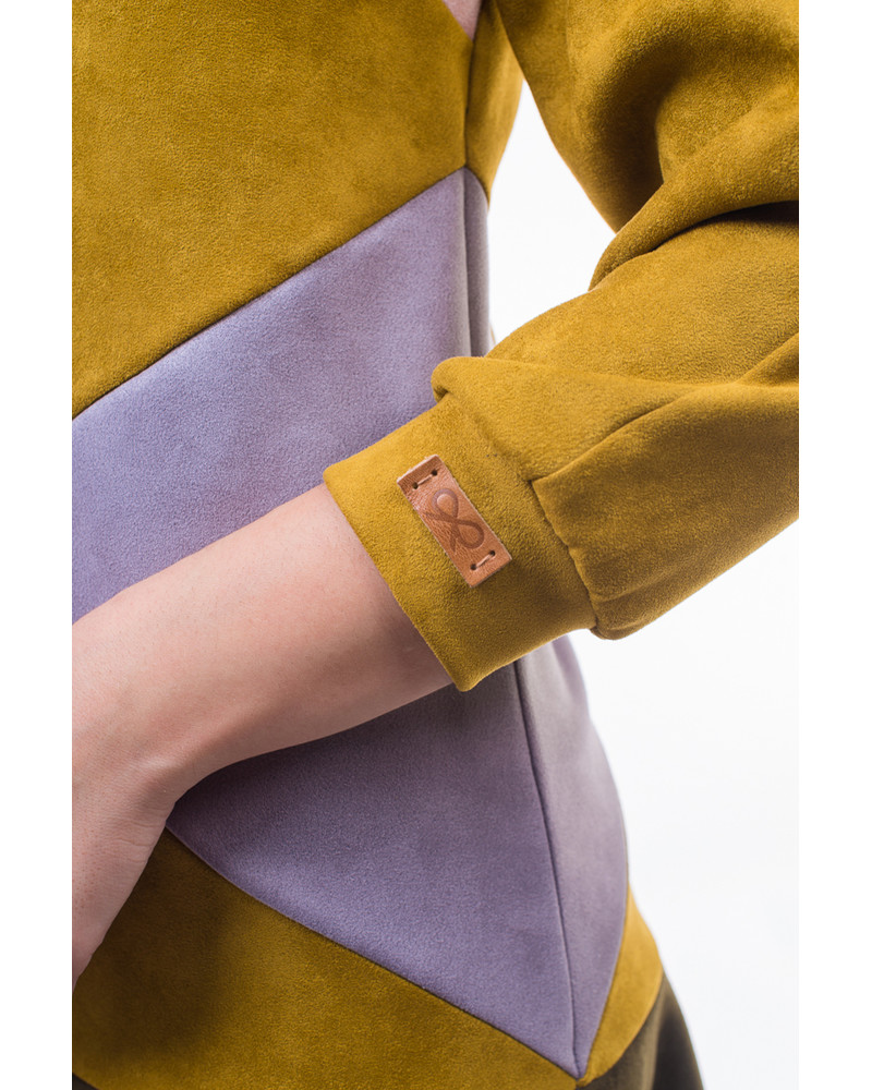MUSTARD TRIANGLE CIRCLE DRESS