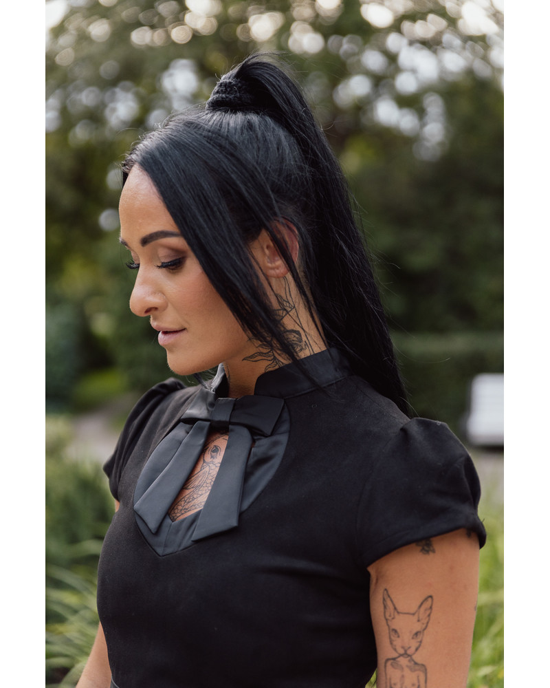DOLLABLE DRESS SUEDE BLACK