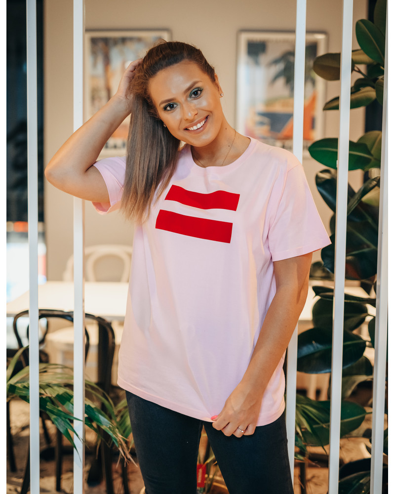RED VÕRDSUS OVERSIZE T-SHIRT LIGHT PINK
