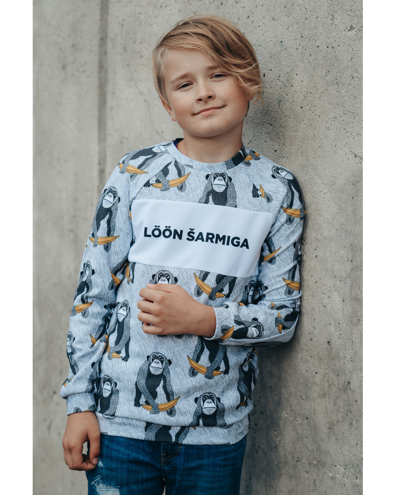LÖÖN ŠARMIGA KIDS SWEATSHIRT MONKEY