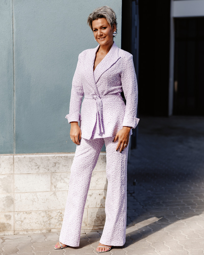 FLOWER POWER SUIT LILAC TROUSERS