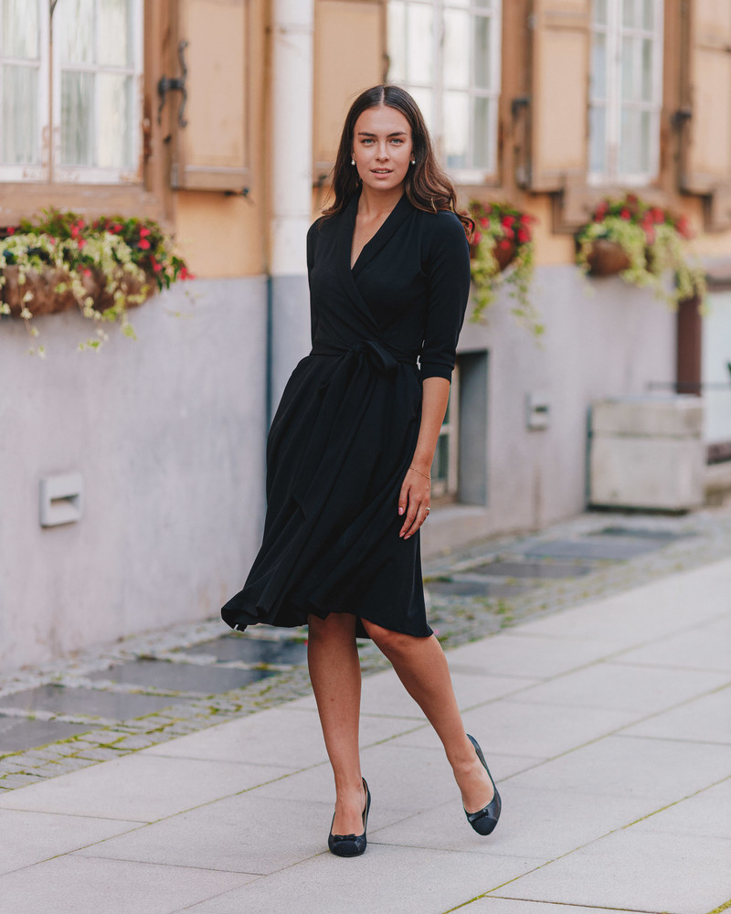 MOON MIDI DRESS BLACK