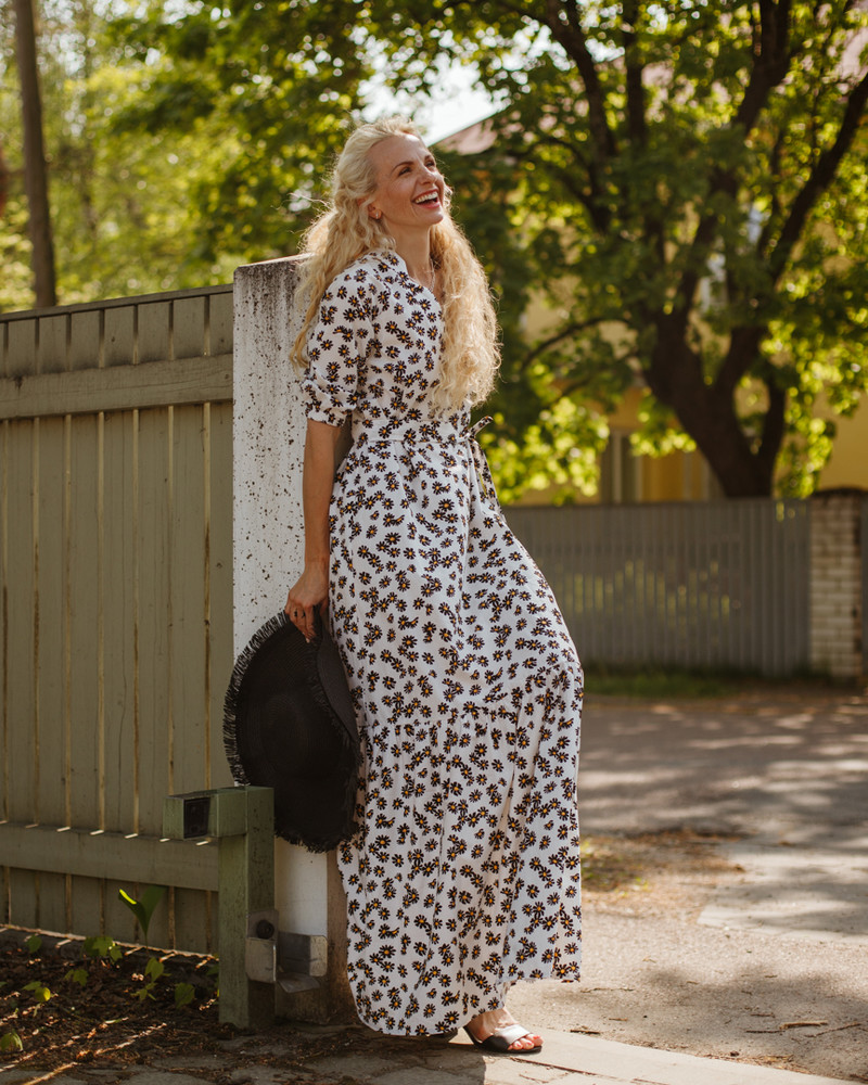 SUMMER COMET MAXI DRESS DAISY WHITE