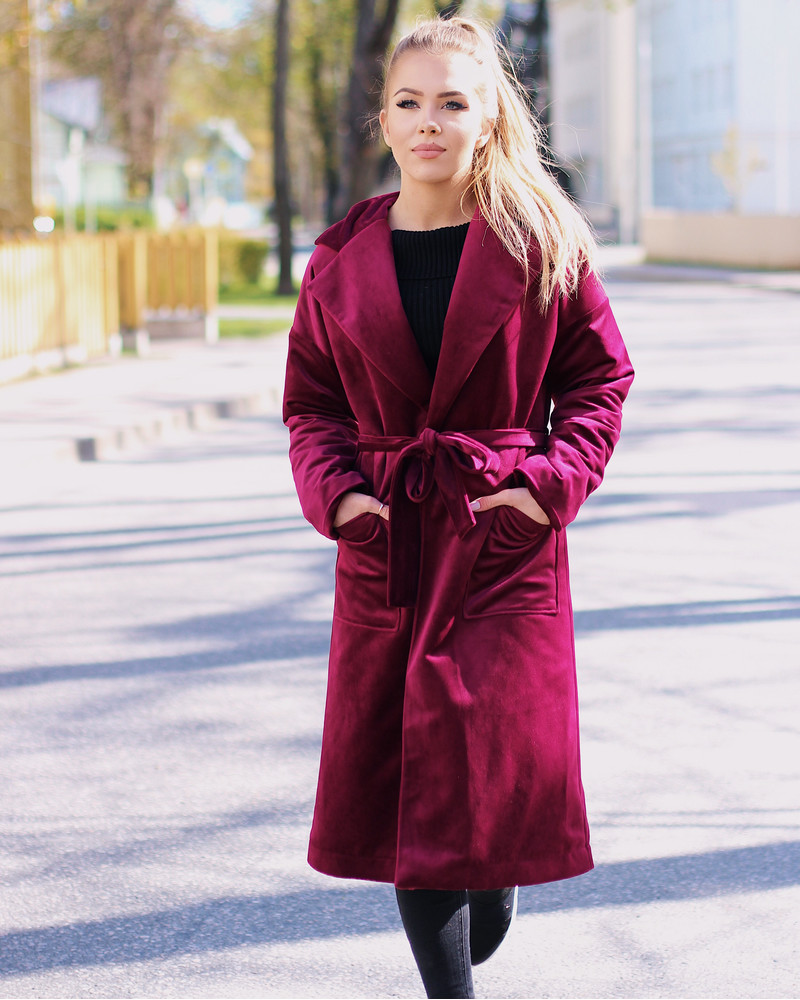 VELVET DREAMY COAT PURPLE
