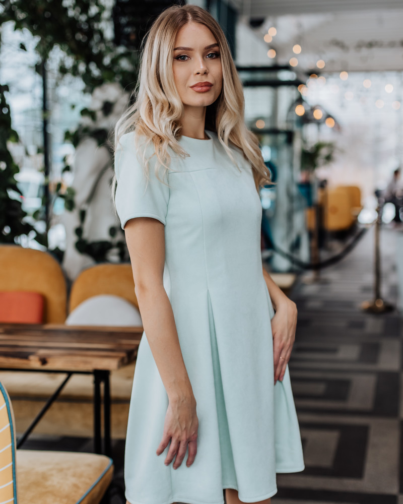 DOLL MINI DRESS SUEDE MINT
