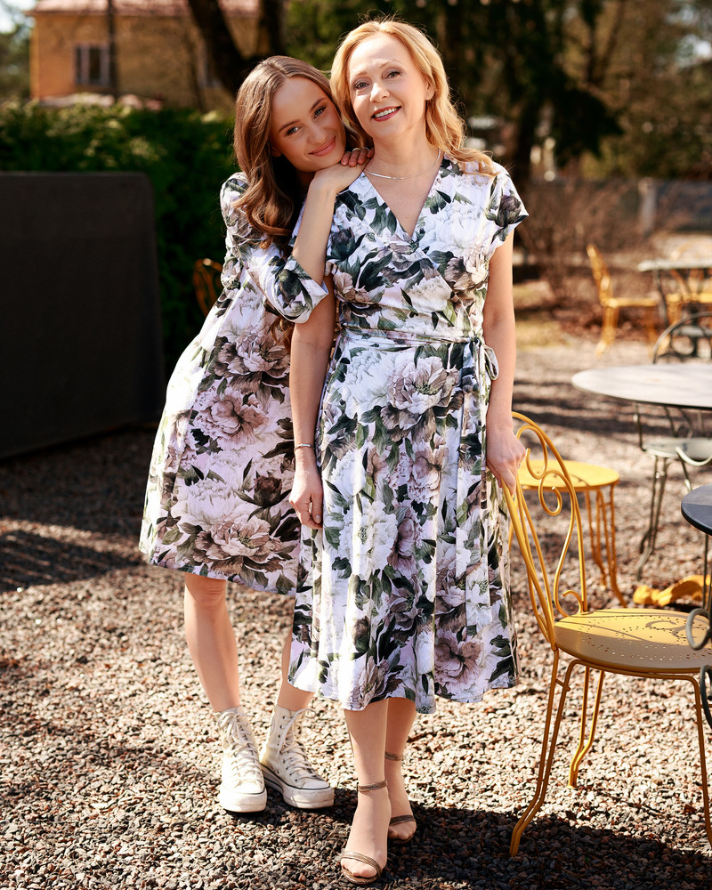 PASTEL PEONY SUMMER MOON MIDI DRESS