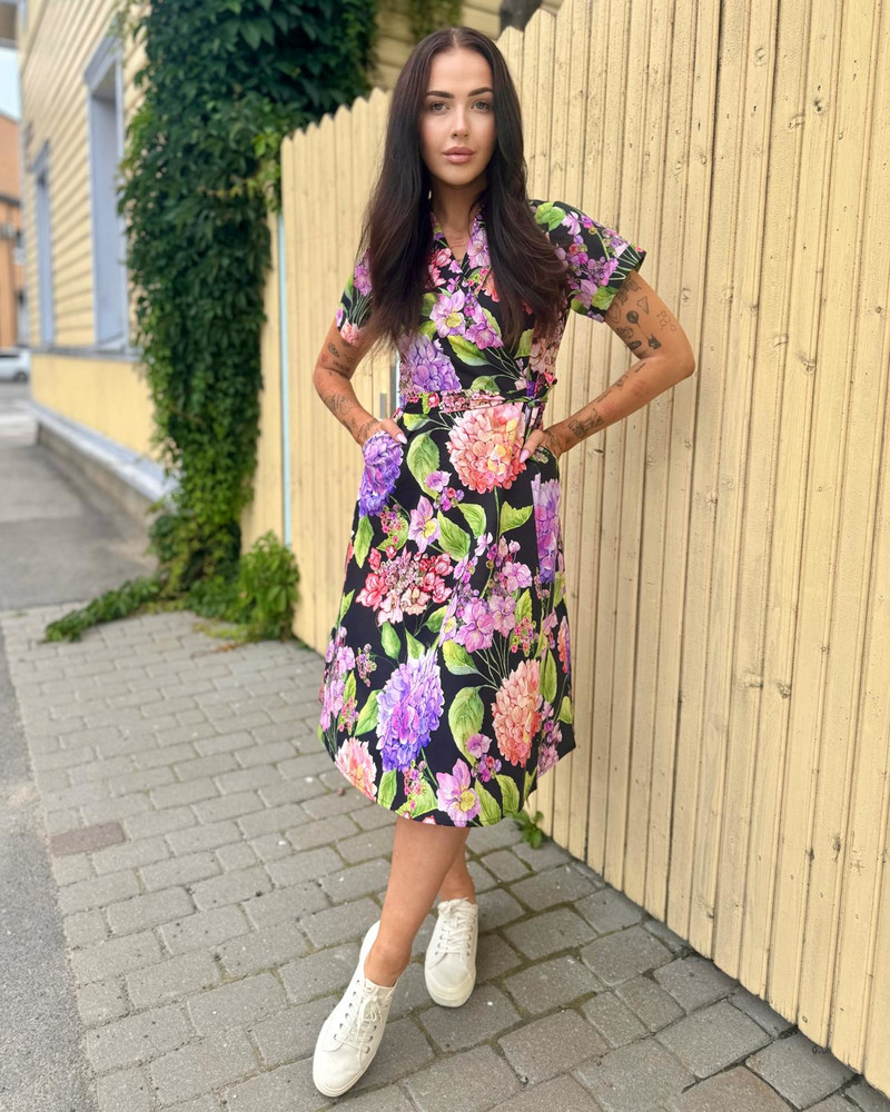HORTENSIA SUMMER MOON MIDI DRESS