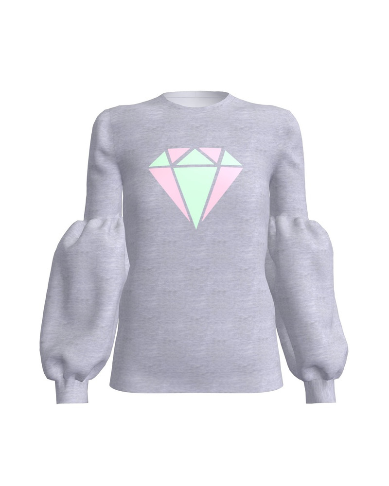 DIAMOND ALICE SWEATSHIRT LIGHT GREY