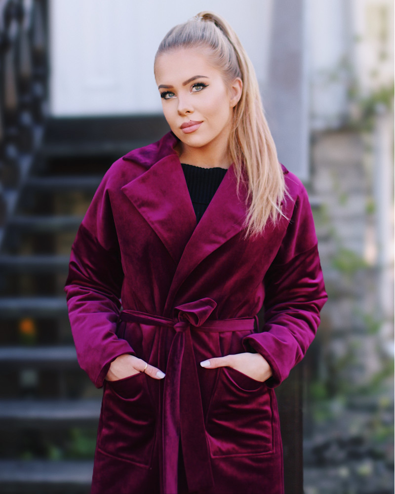 VELVET DREAMY COAT PURPLE