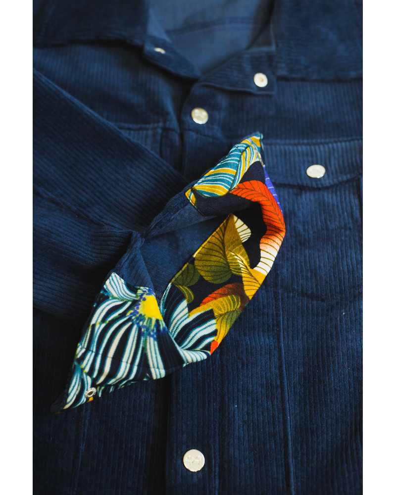 DARK BLUE VELVET JACKET