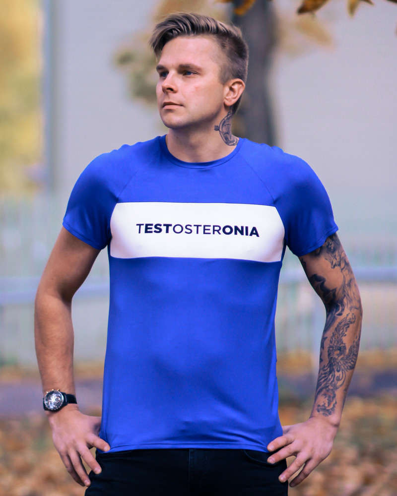 MEN TESTOSTERONIA T-SHIRT BLUE