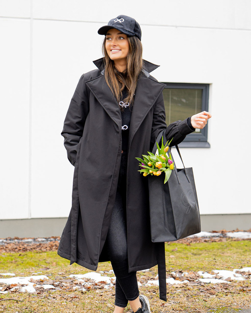 TD TRENCH COAT BLACK