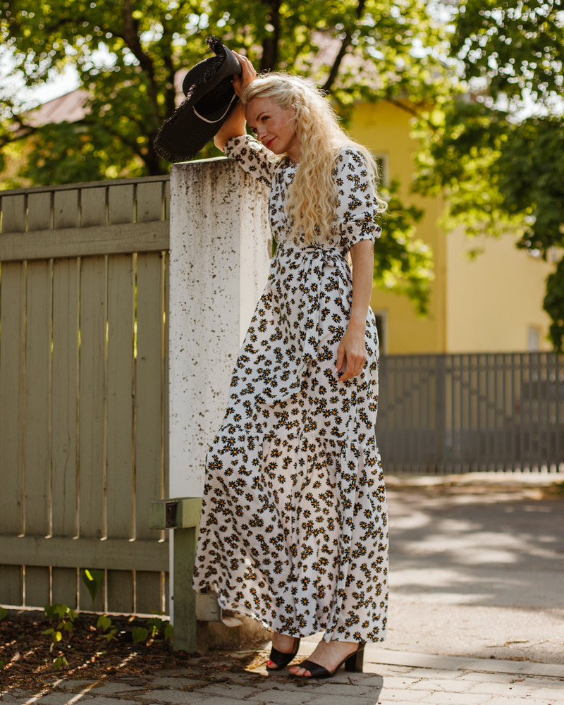 SUMMER COMET MAXI DRESS DAISY WHITE