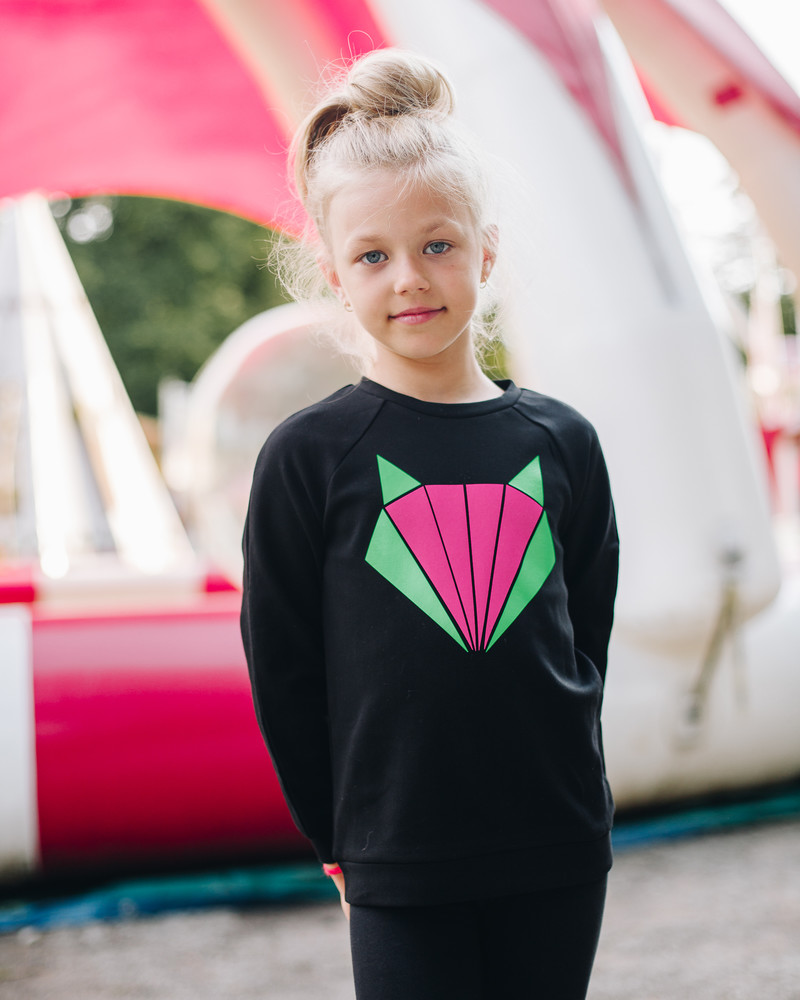 COLORFUL FOX KIDS SWEASHIRT BLACK