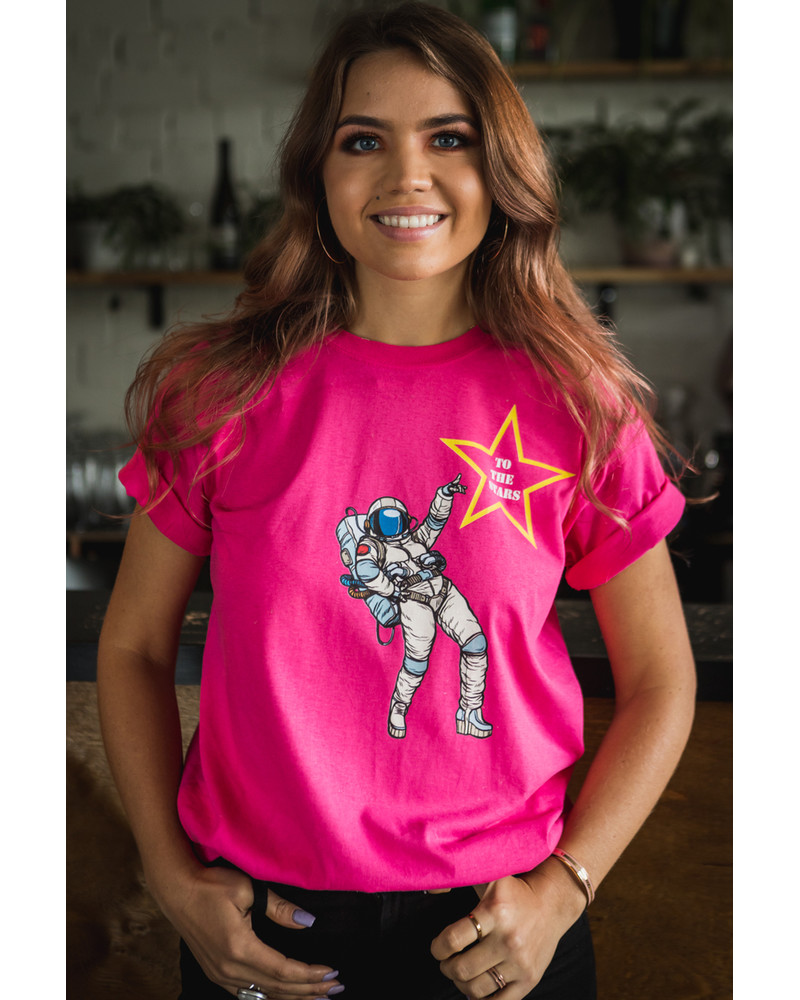 TO THE STARS UNISEX T-SHIRT FUCHSIA