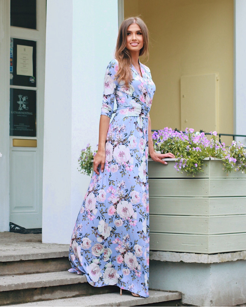 SCOTCH ROSE MAXI ELEGANT DRESS LILAC