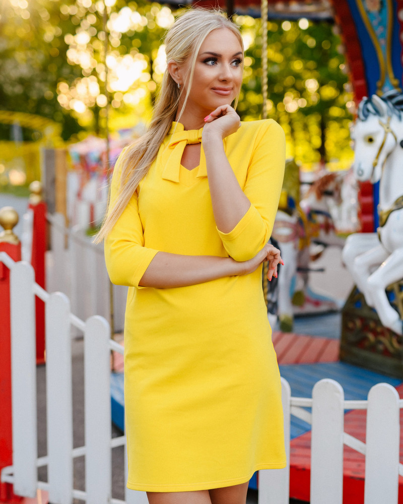 DOLLABLE QUARTER DRESS YELLOW