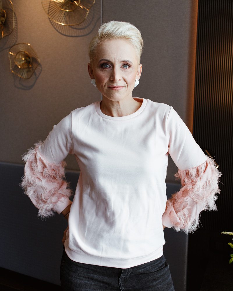 ALICE FRINGE SLEEVES SWEATSHIRT PEACHY