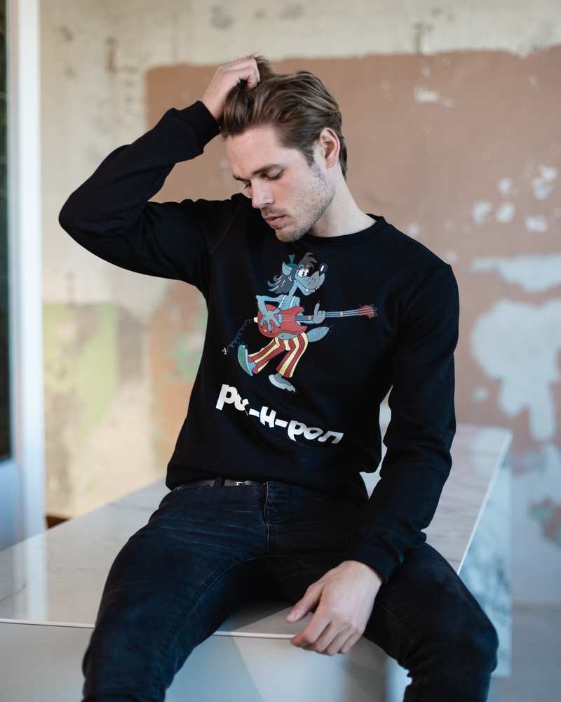 ROK N ROL SWEATSHIRT BLACK
