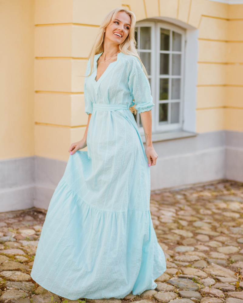 SUMMER COMET MAXI DRESS AQUA BLUE