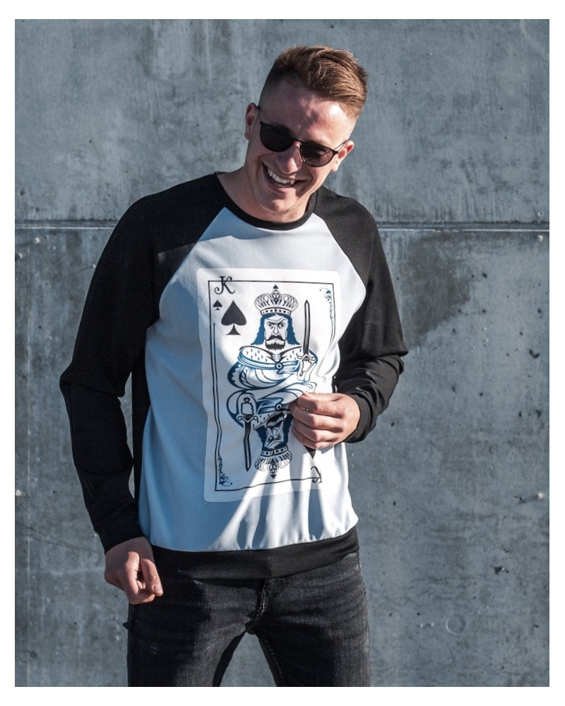 KING RAGLAN SWEATSHIRT BLACK