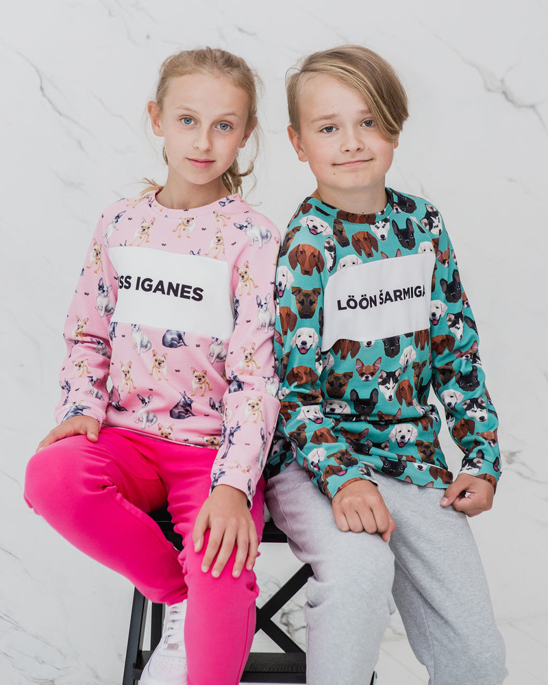 MISS IGANES KIDS BULLDOGS SWEATSHIRT PINK