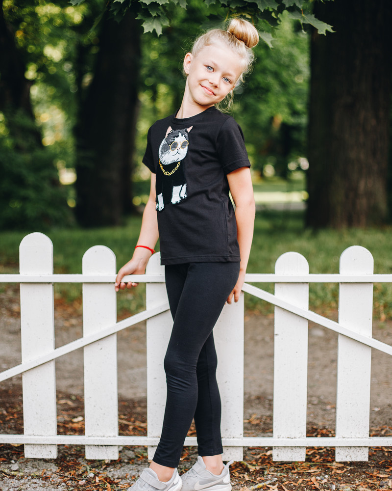 COOL CAT KIDS T-SHIRT BLACK