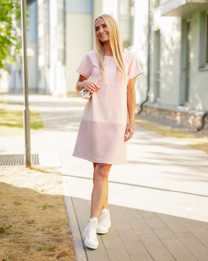 BLOCKS FREE DRESS PASTEL PINK
