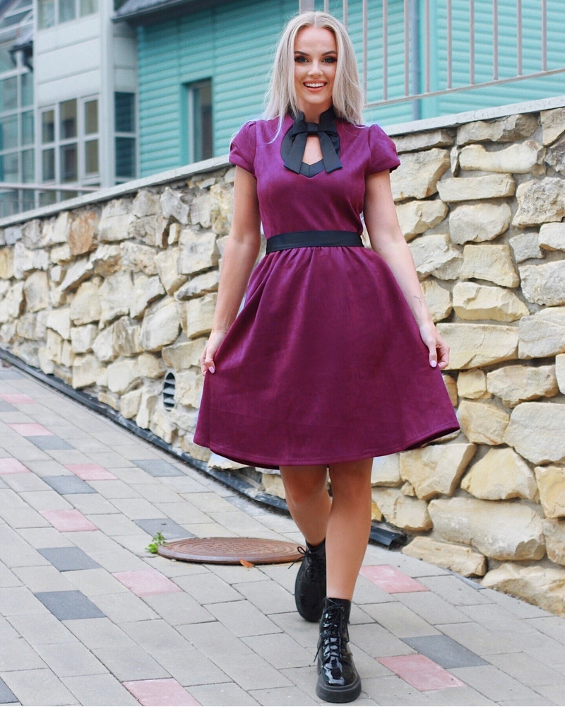DOLLABLE DRESS SUEDE PURPLE