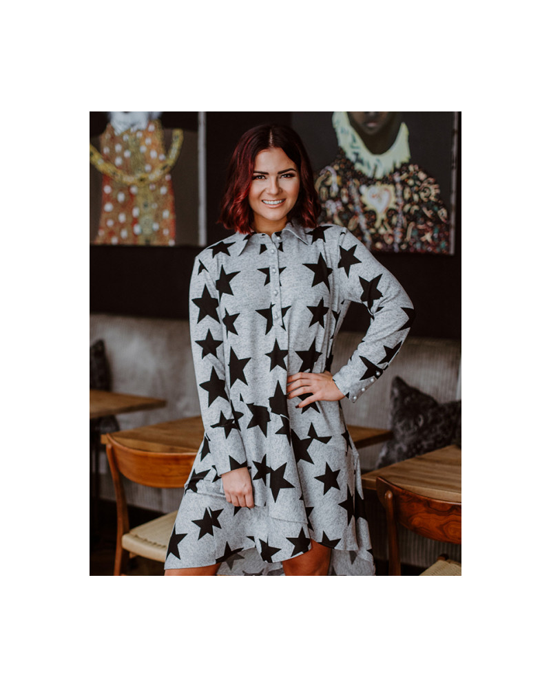 DIAGONAL FLARE DRESS