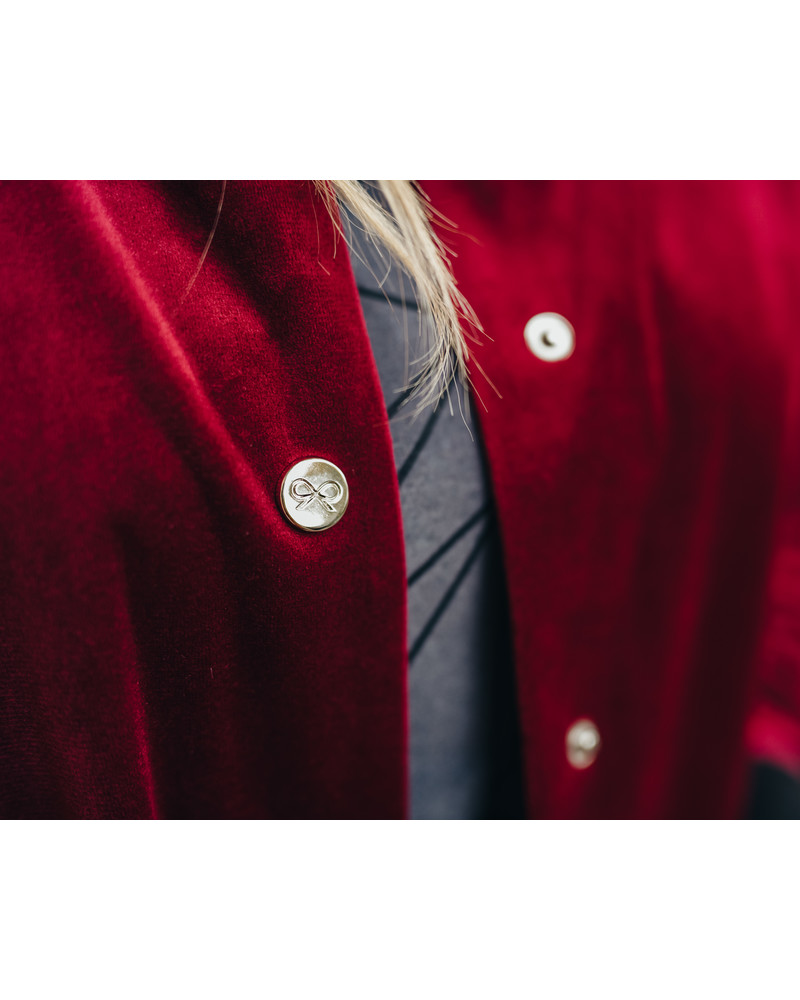 UNISEX BORDEAUX VELVET BOMBER JACKET