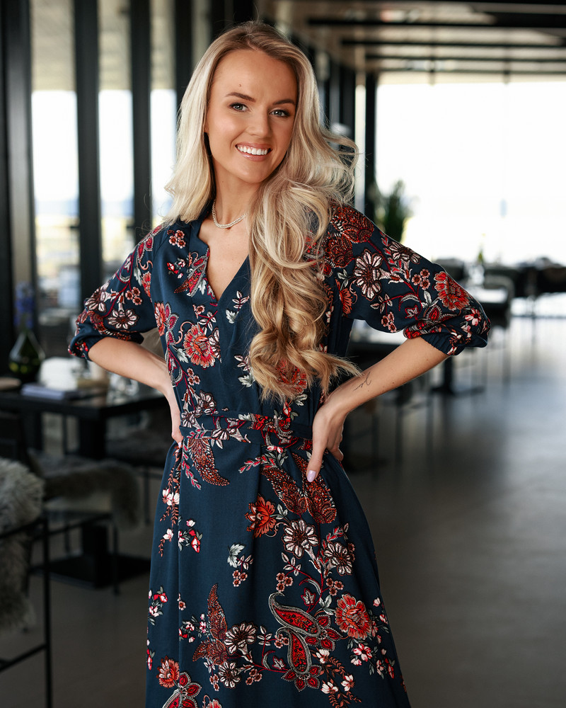 SUMMER COMET MAXI DRESS NAVY BLUE