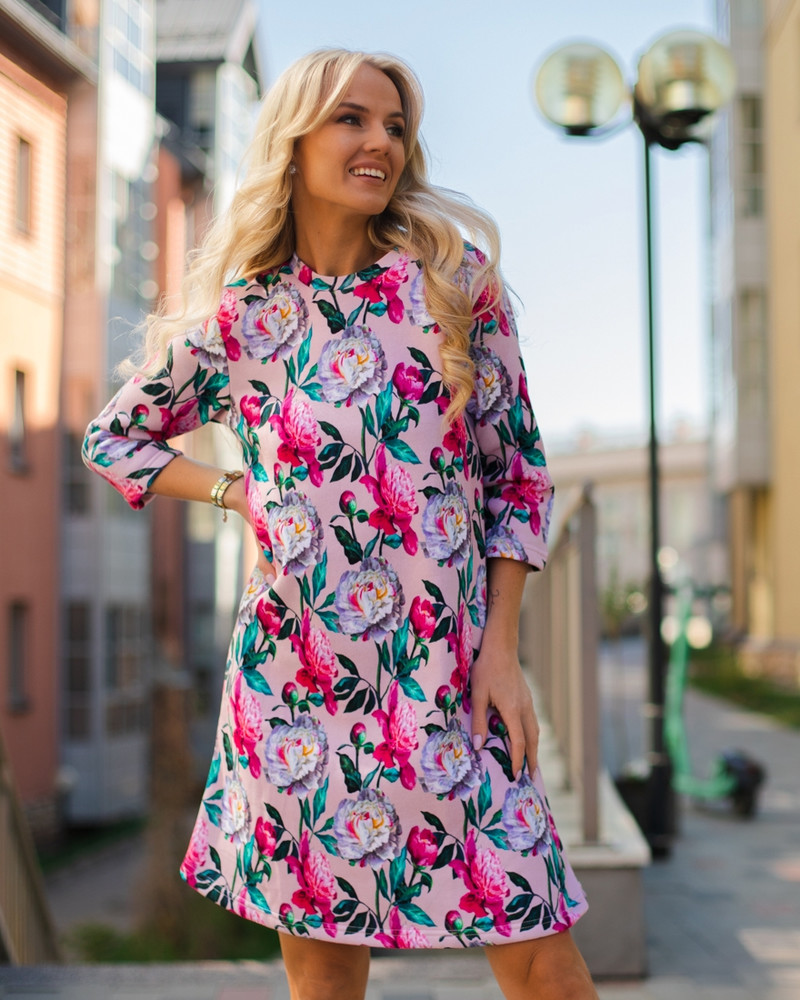 PEONY QUARTER POCKET DRESS BEIGE