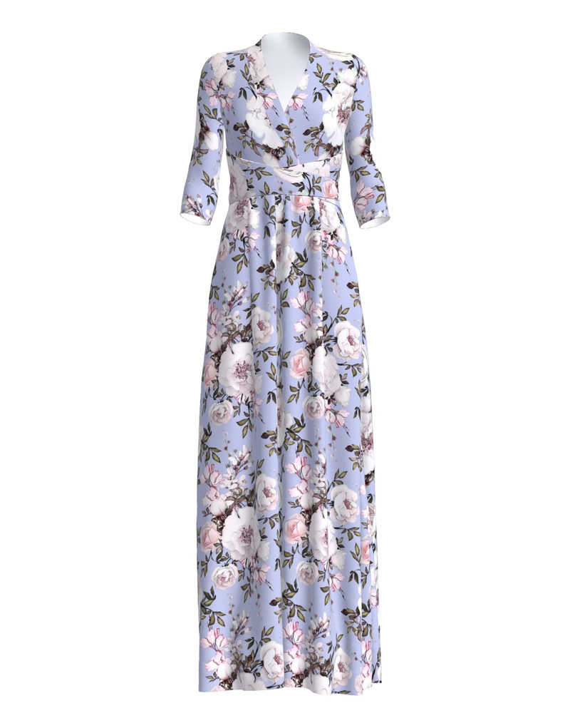SCOTCH ROSE MAXI ELEGANT DRESS LILAC