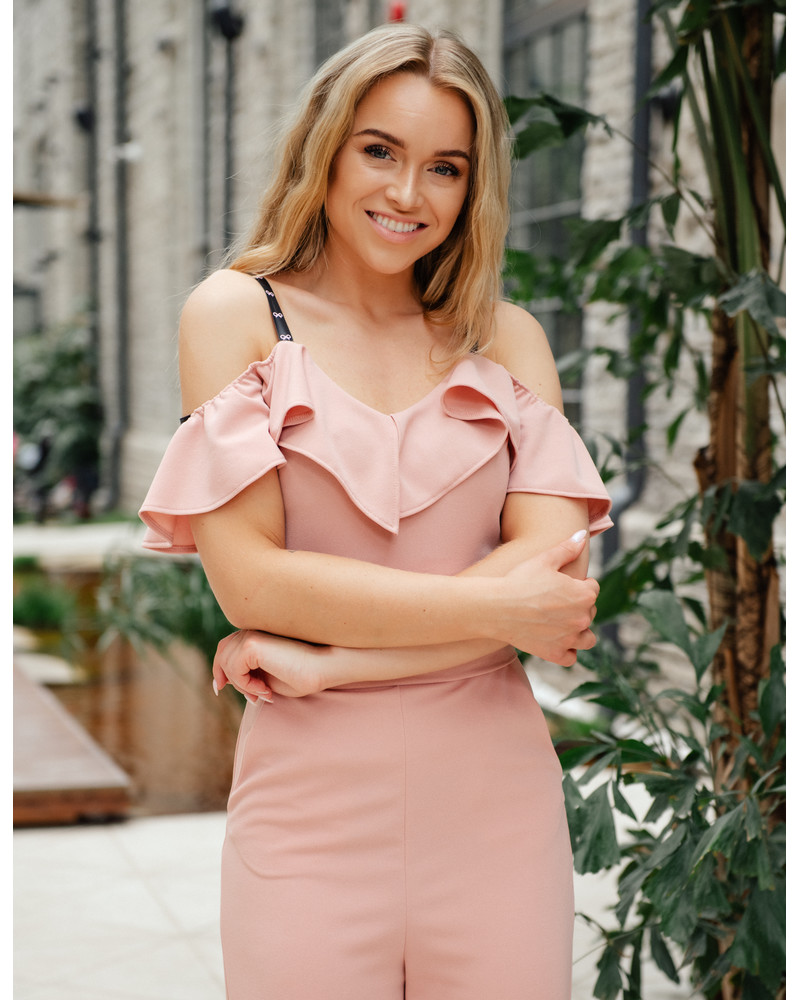 FRILL TD JUMPSUIT BLUSH