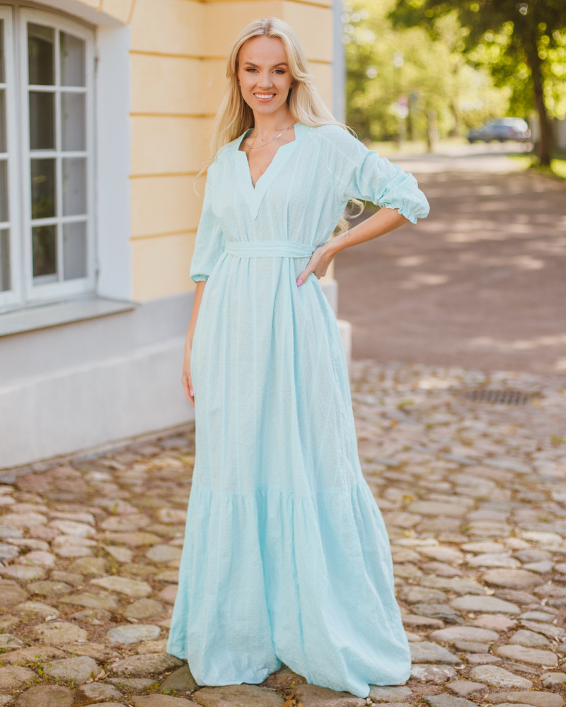 SUMMER COMET MAXI DRESS AQUA BLUE