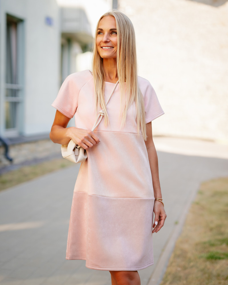 BLOCKS FREE DRESS PASTEL PINK
