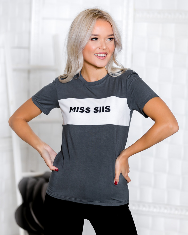 MISS SIIS T- SHIRT DARK GREY
