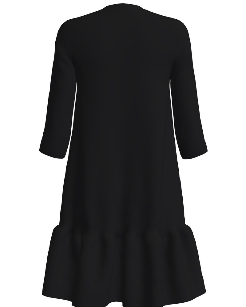 BLACK FOX FRILL DRESS BLACK