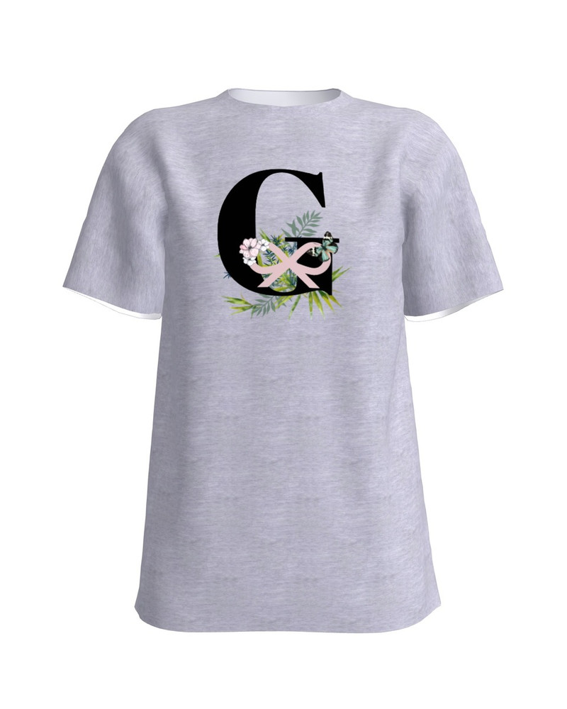 LETTER G FLORAL UNISEX T-SHIRT