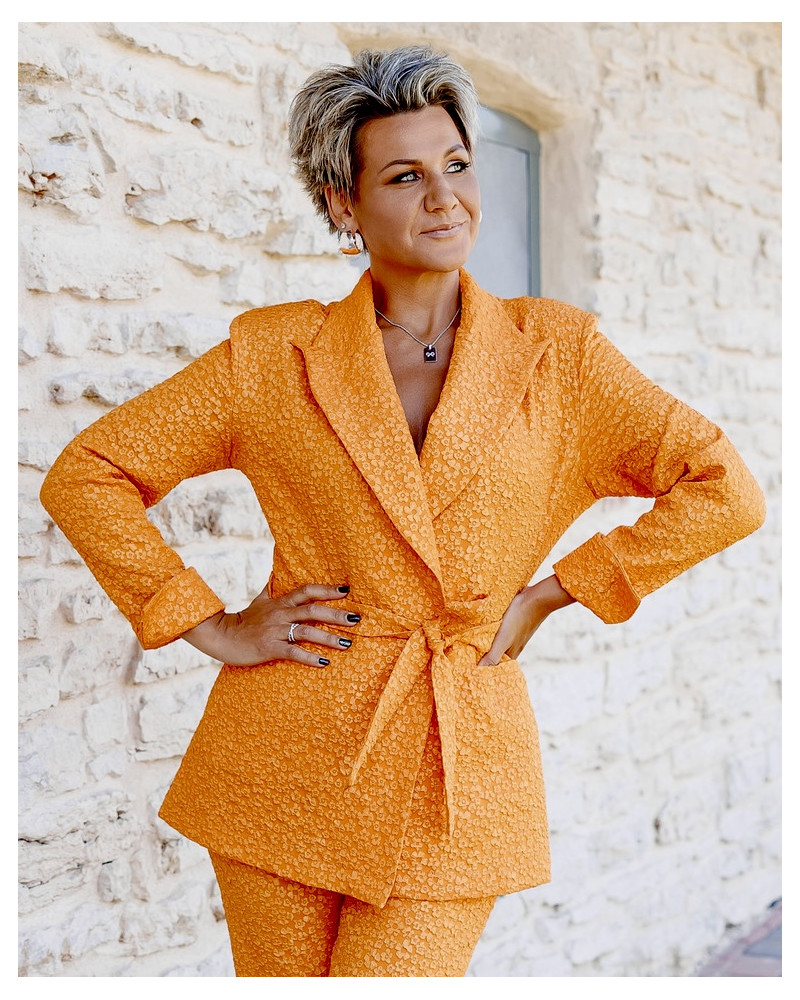 FLOWER POWER SUIT ORANGE JACKET