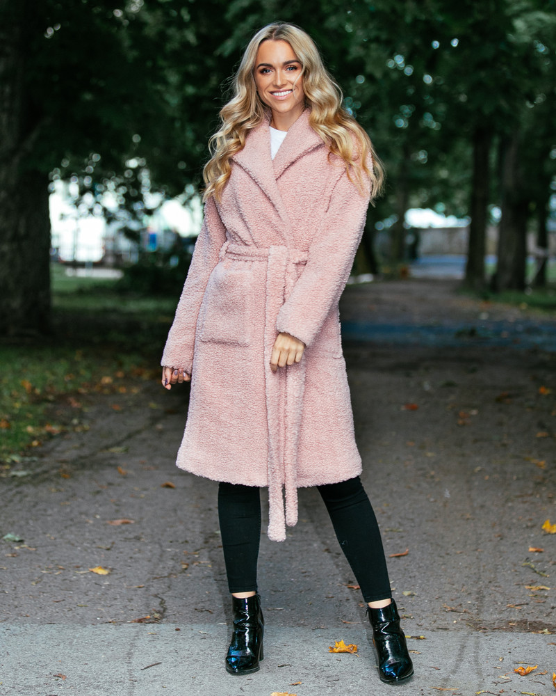 PASTEL PINK FURRY DREAMY COAT