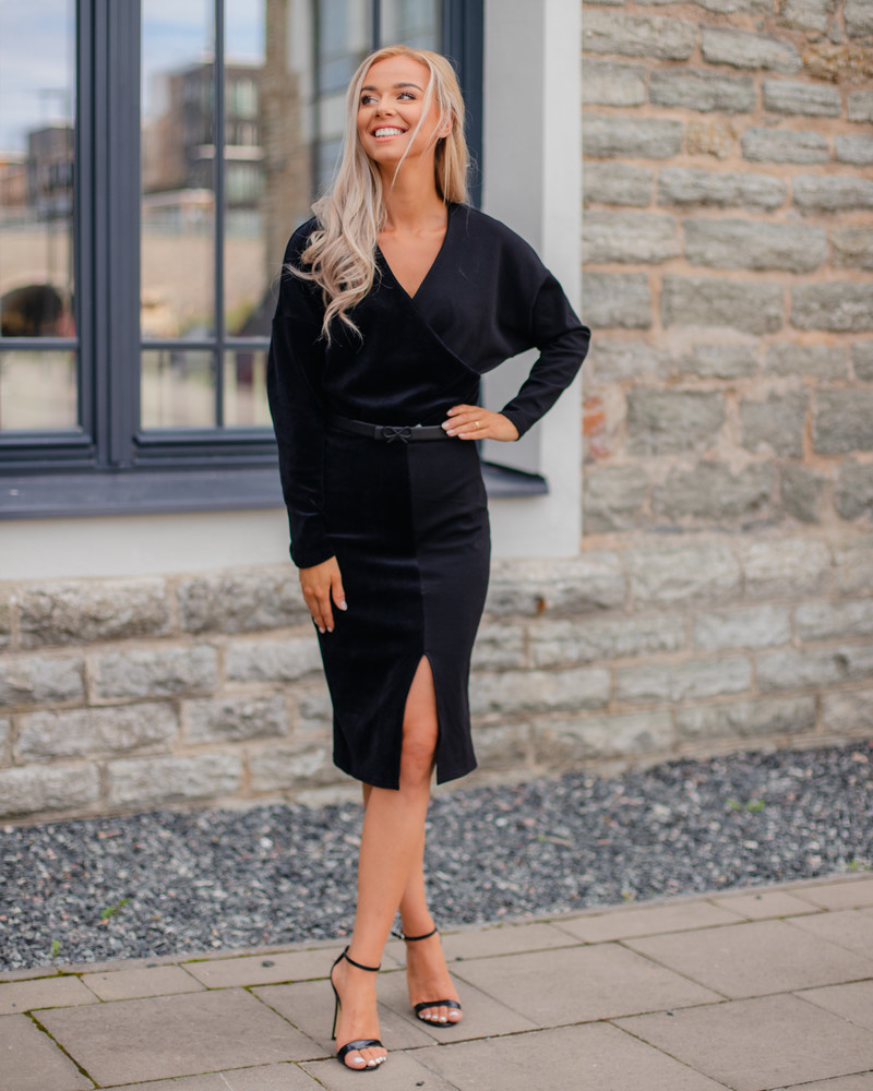 MARNA DRESS VELVET BLACK