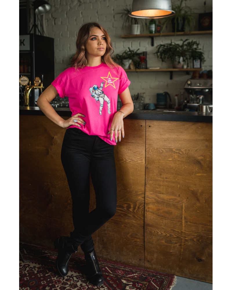 TO THE STARS UNISEX T-SHIRT FUCHSIA