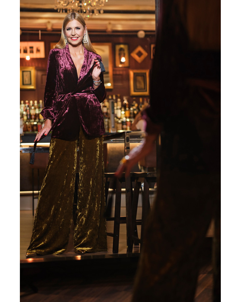 MUSTARD VELVET TROUSERS