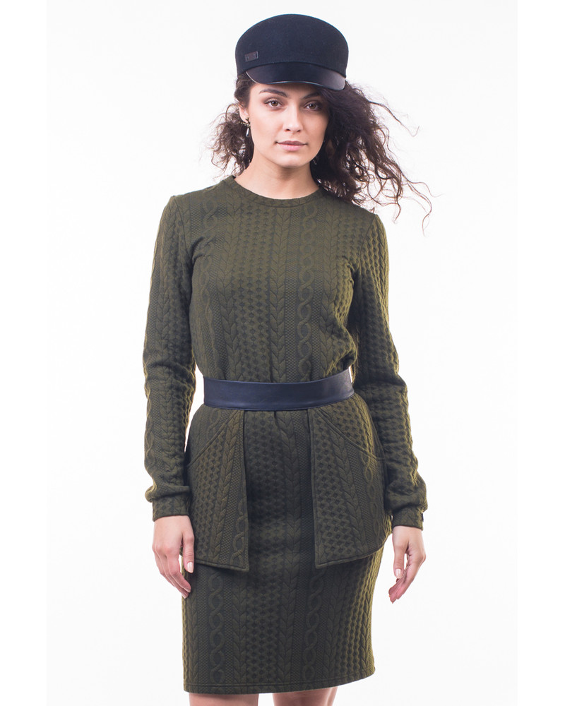 ARMY JUMPER DRESS + POCKET BELT