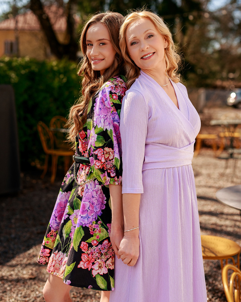 ELEGANT MAXI DRESS WAVE LILAC
