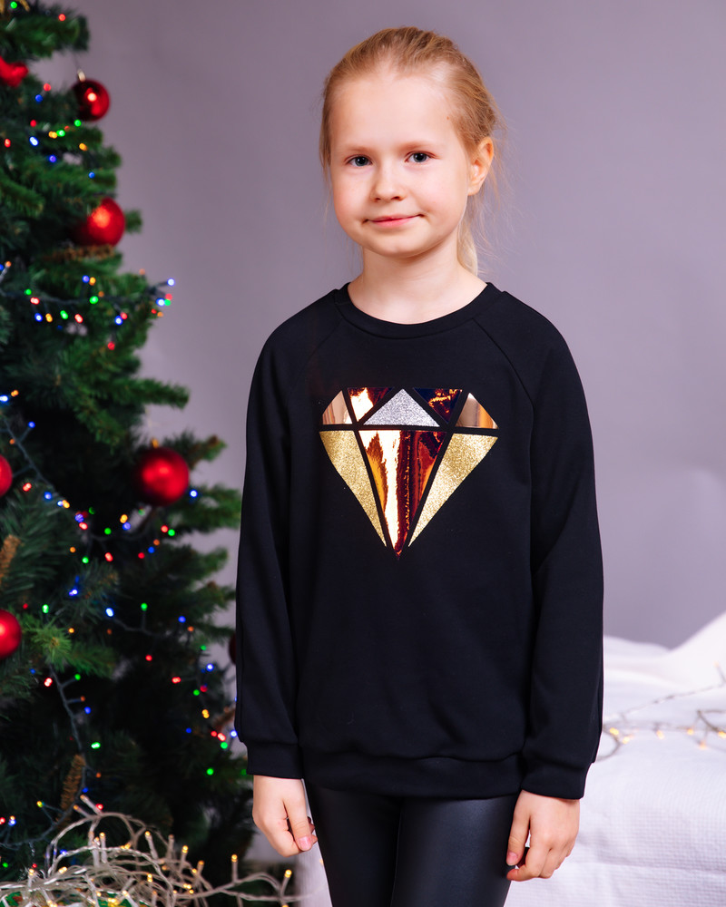 GOLD DIAMOND KIDS SWEATSHIRT BLACK