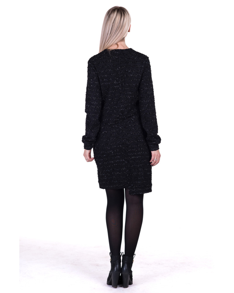 BLACK STAR COOL CUT KNIT DRESS