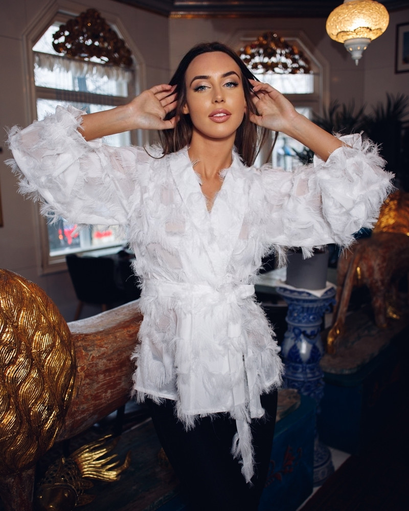 FRINGE JACKET WHITE